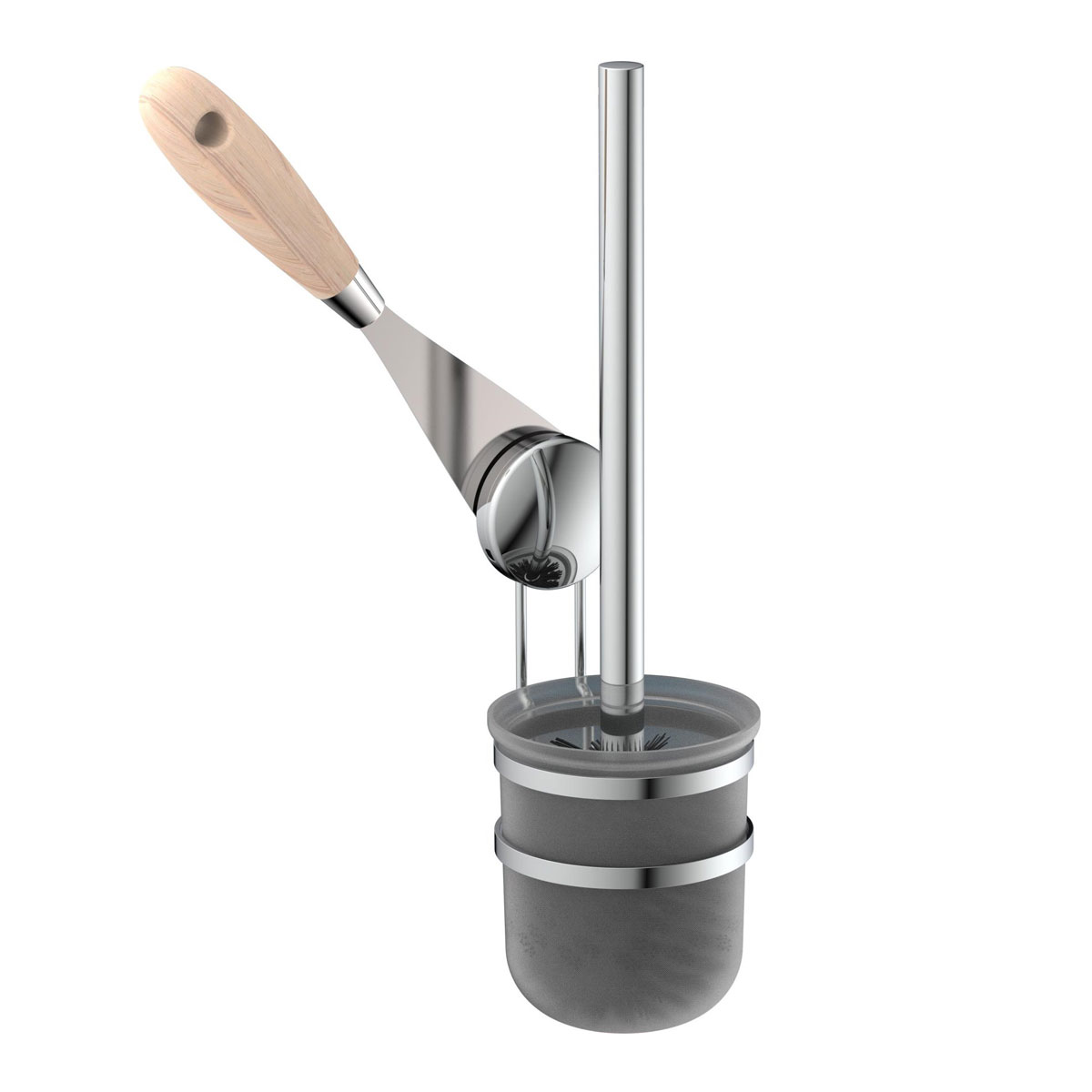 Schütte Wand-WC Bürstenhalter Chrom zum Kleben oder Schrauben Bild 6