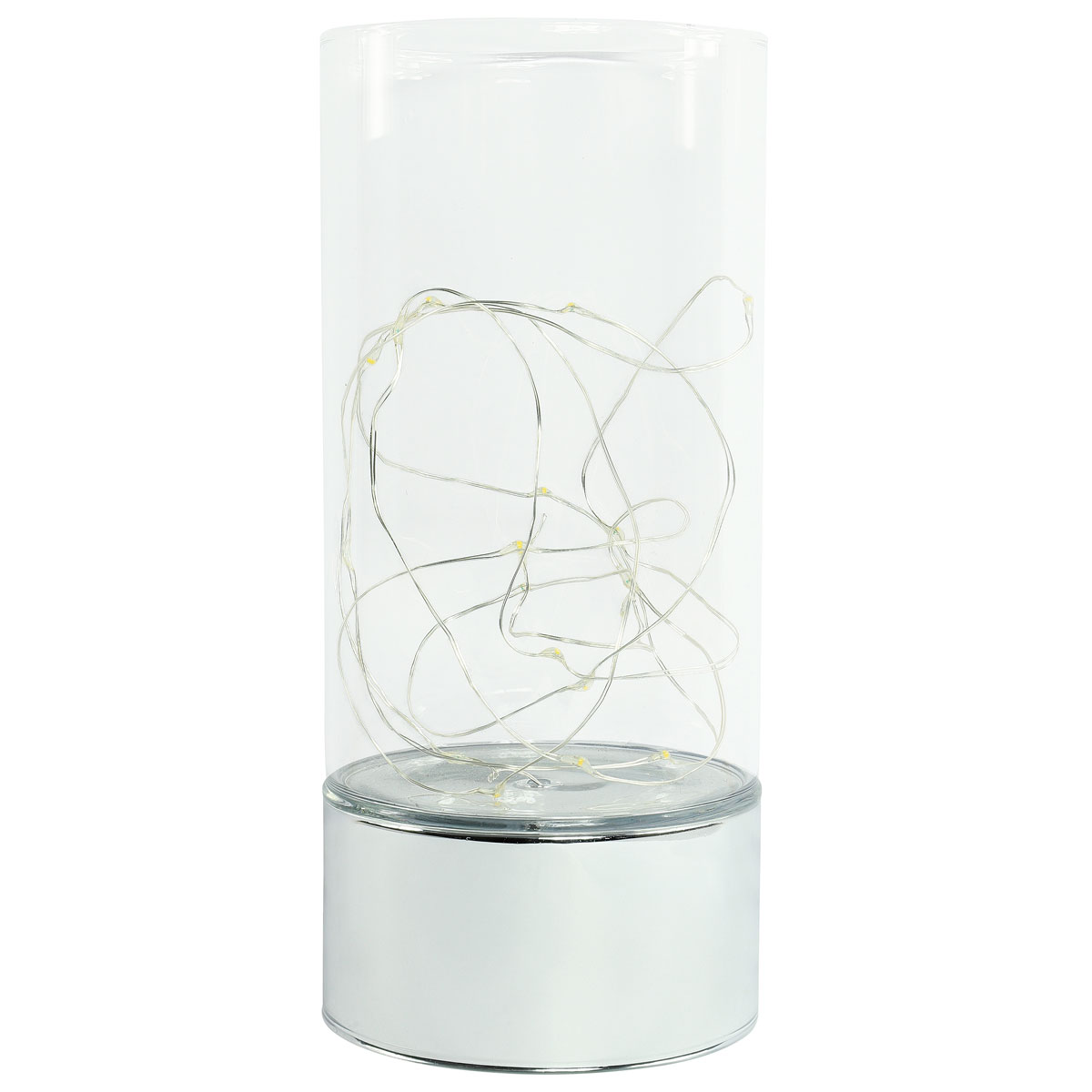 Lichtdeko mit LED-Kette Durchmesser 9 x 20 cm Glas Bild 3