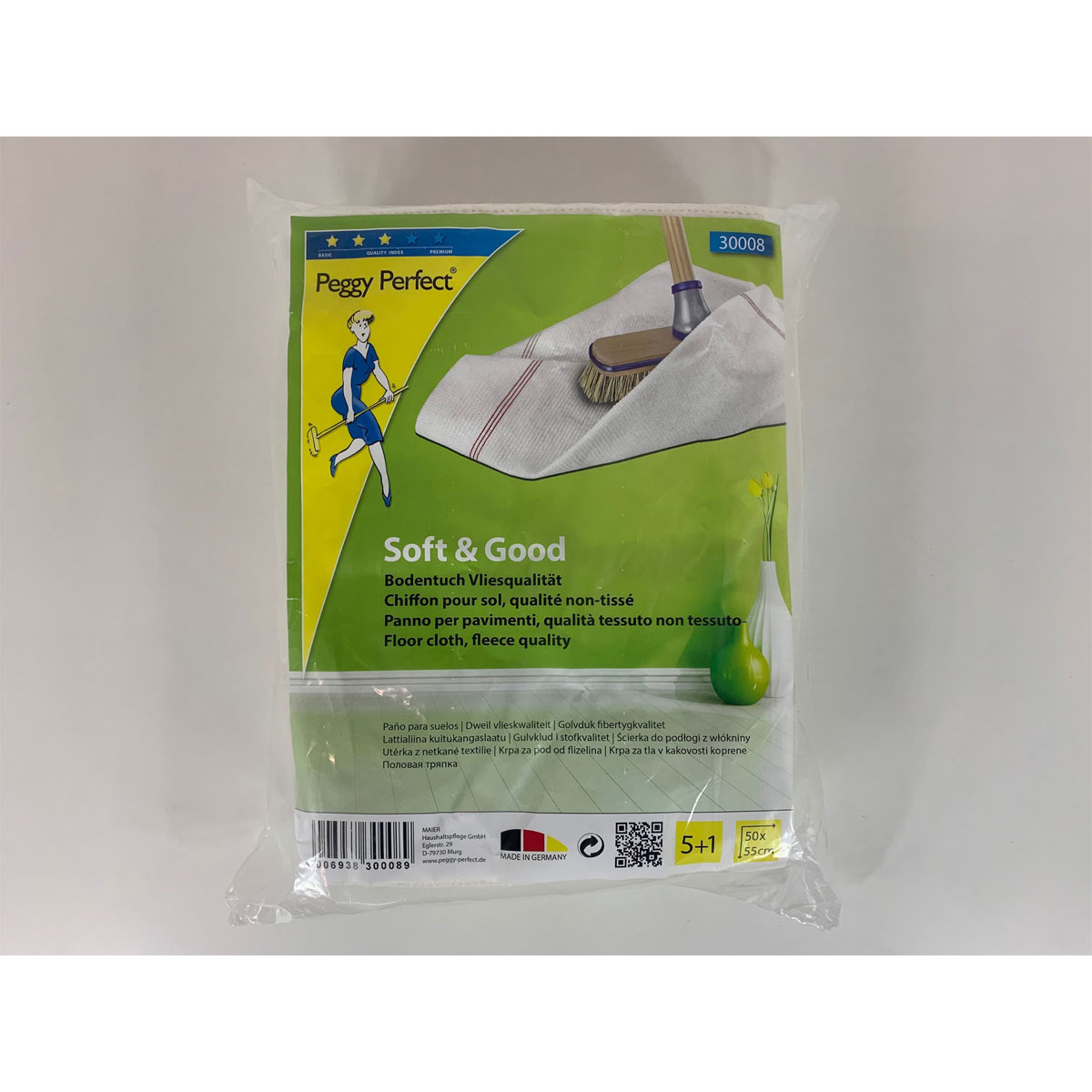 Peggy-Perfect Scheuertuch Vlies 5+1er Pack