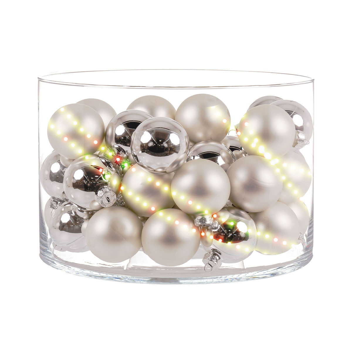 Ambientis Glaskugeln 3 cm silber weiß Mix Bild 6