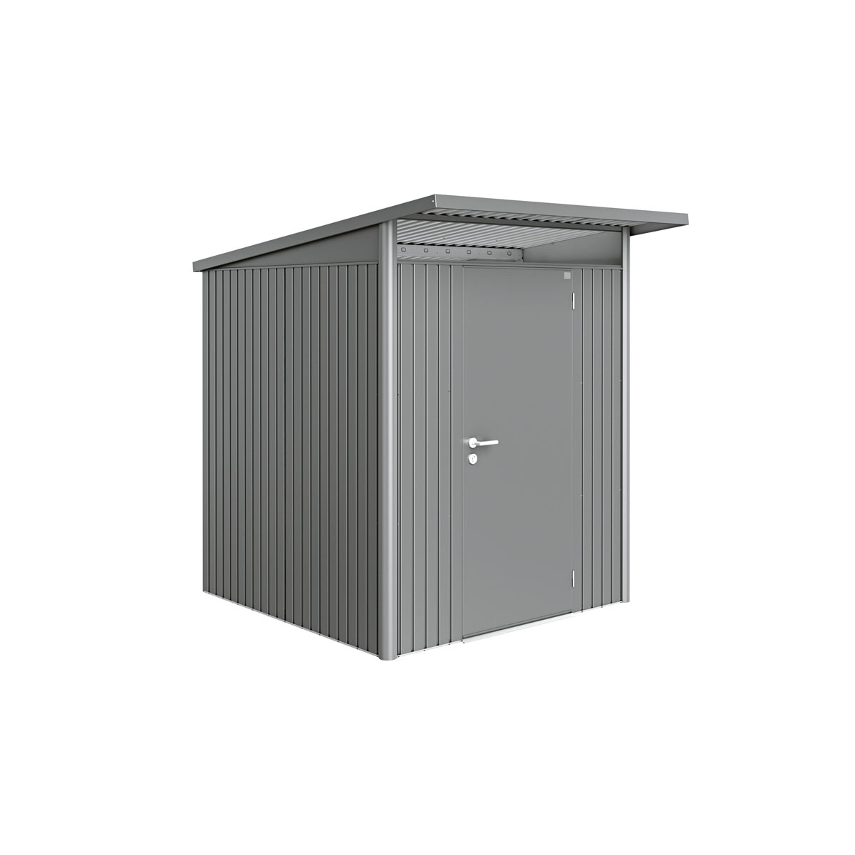 Biohort Gerätehaus AvantGarde A1 dunkelgrau metallic mit Standardtür Bild 2
