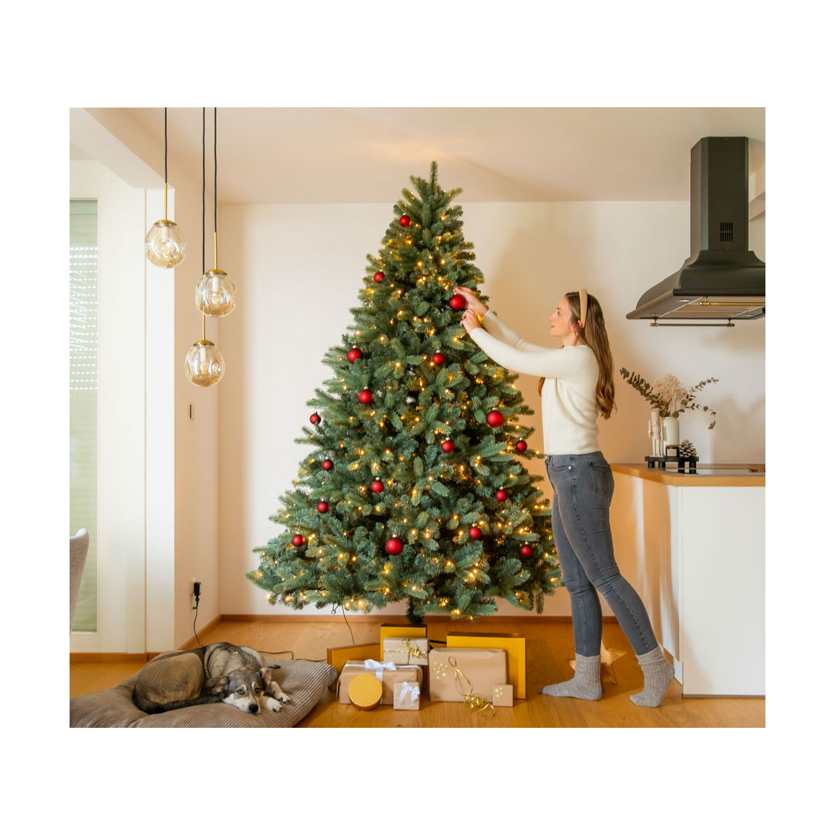 Evergreen Künstlicher Weihnachtsbaum Vermont Fichte inkl. LEDs 150x210cm Grün Bild 4