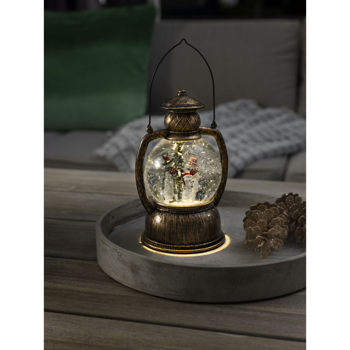 Konstsmide LED-Kugellaterne Schneemannfamilie Bild 2