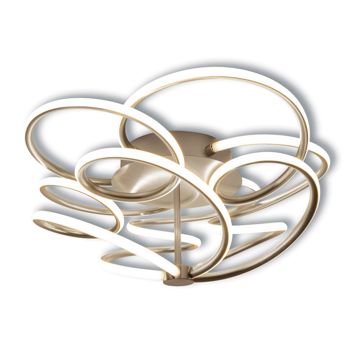 Naeve LED DL Rizado Metall/KSstahl-blank LxBxH: 57x57x20cm dimmbar Bild 3