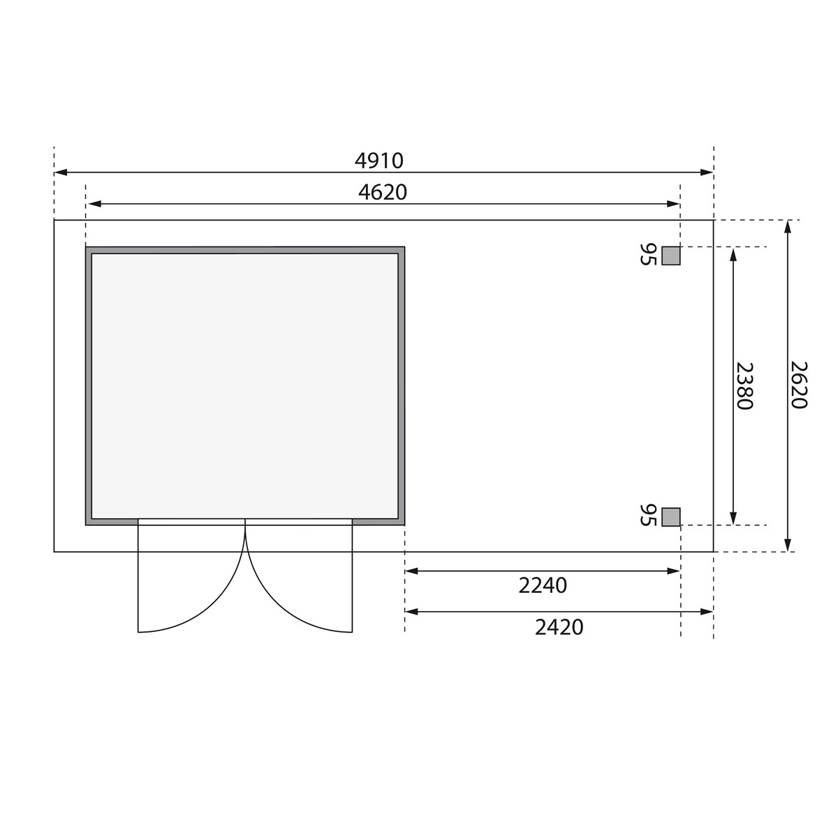 Karibu BBH Askola Set terragrau Bild 9