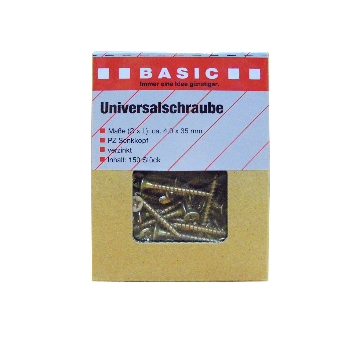 Basic Universalschraube 4,0 x 35 mm 150 Stück