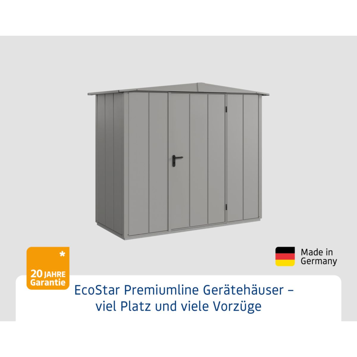 EcoStar  Gerätehaus Elegant-STyp 1RAL9007 1 flg Bild 2