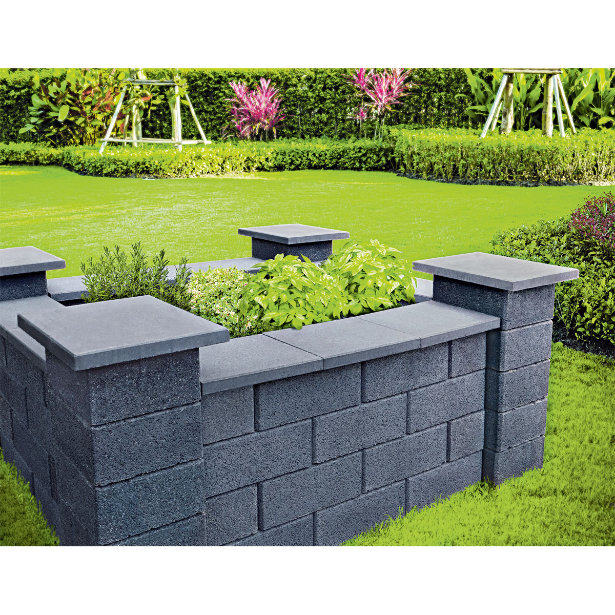 Lusit  Mauerabdeckung Bellamur Mini anthrazit 48 x 28 x 3-4,5 cm Bild 3