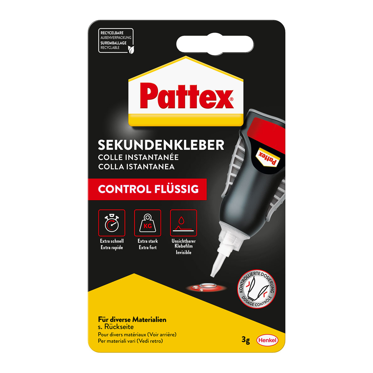 Pattex Sekundenkleber Flüssig Matic 3 g