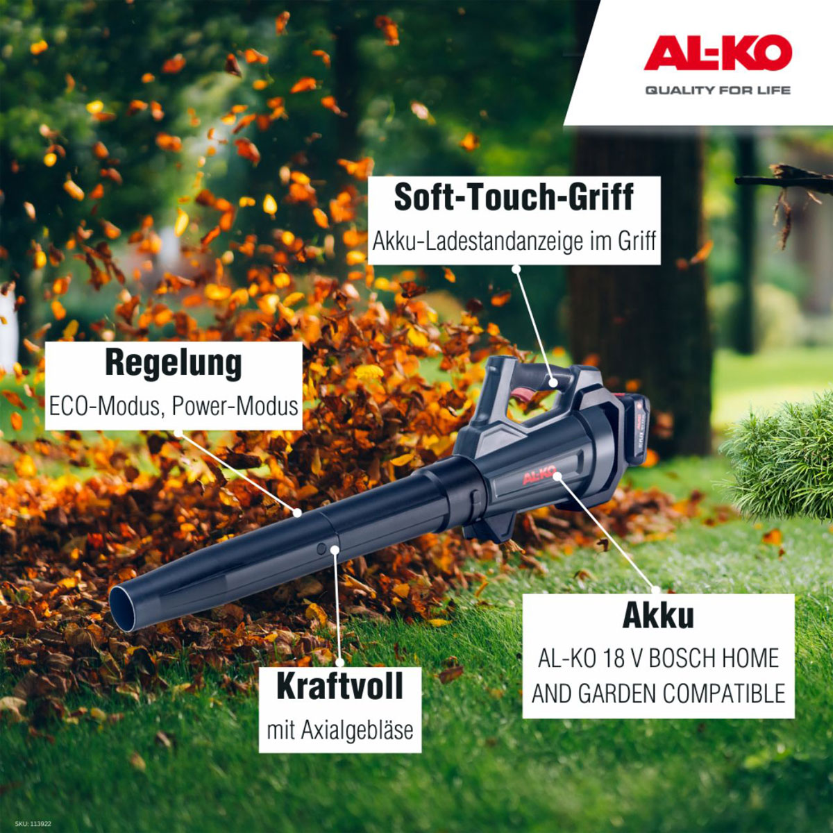 AL-KO  Akku-Laubbläser 18 V LB 1860 Bild 7