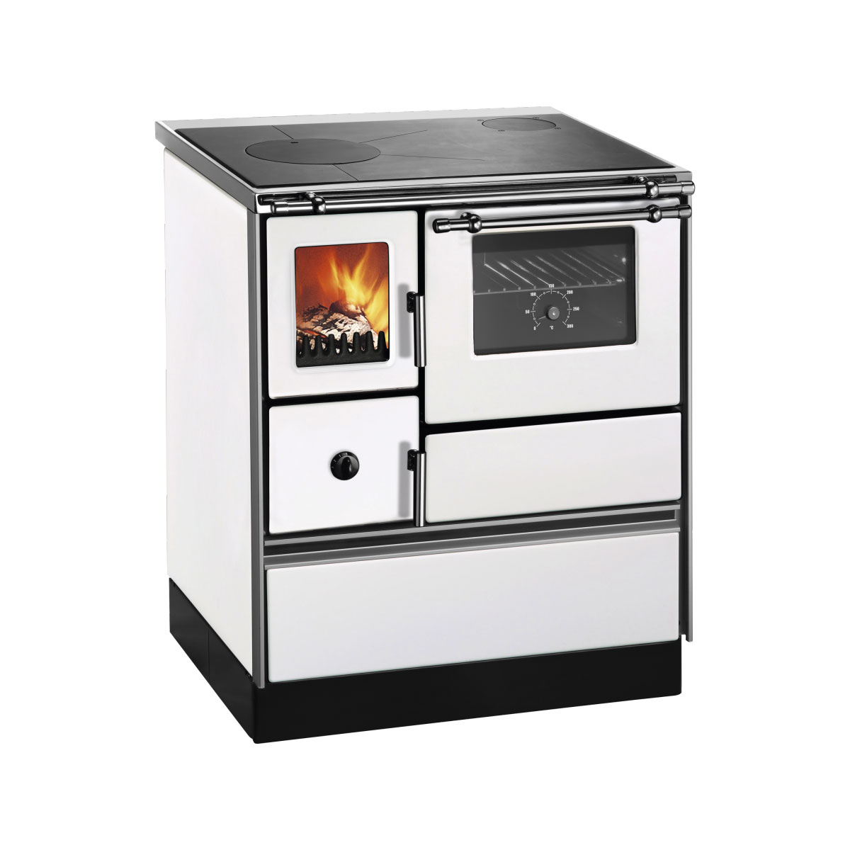 Westminster Wamsler Holzherd K 176 F/A-70 mit Fenster Abzug rechts 5 kW Herd Küchenherd weiß Bild 2