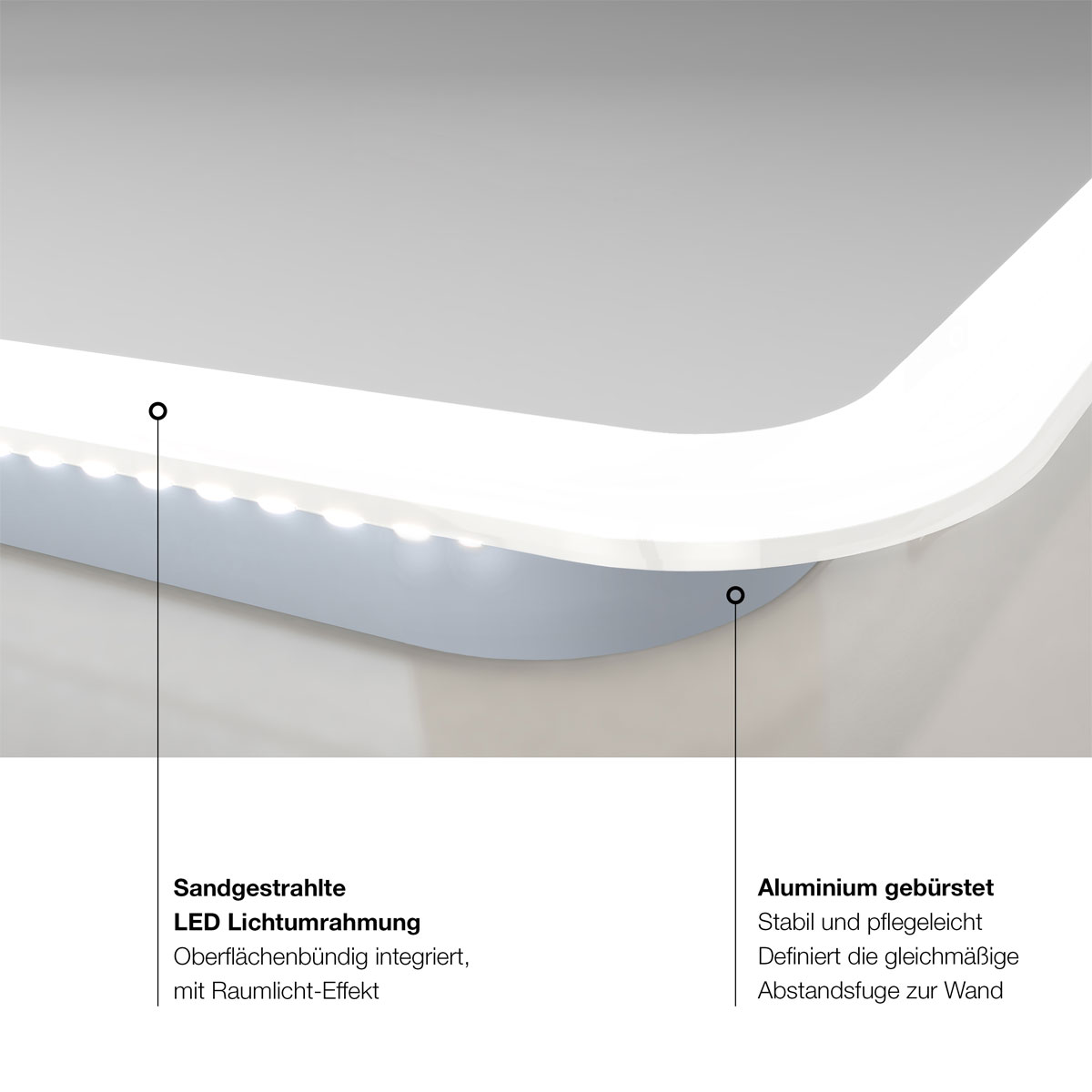 DSK  Design LED Lichtspiegel Silver Luna Dm 59 cm Bild 6