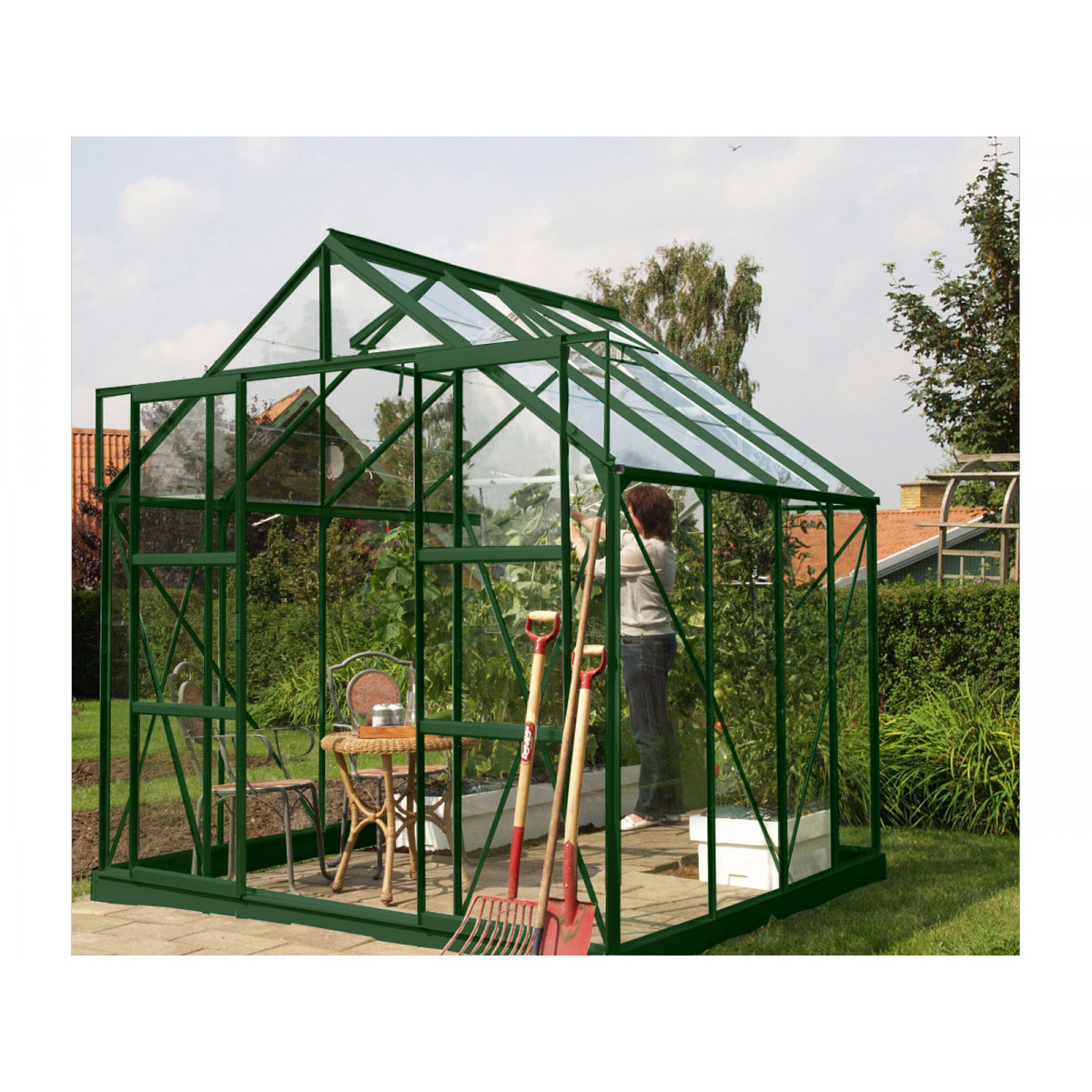 Vitavia Gewächshaus Mars 6700 6,7m² 3 mm Einscheibensicherheitsglas grün