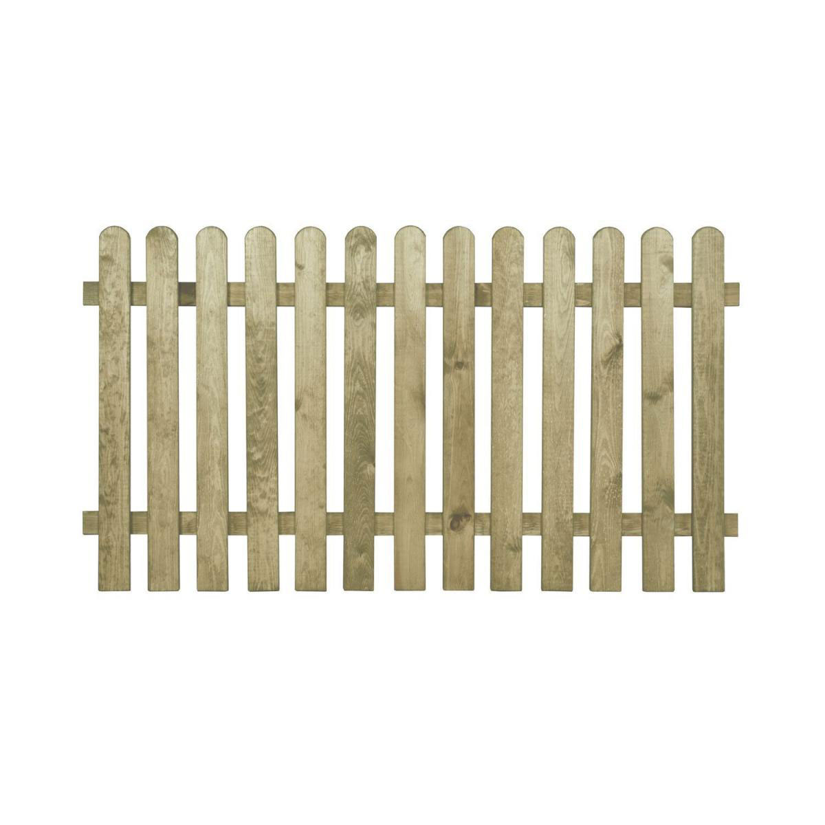 Staketenzaun gerade 180 x 100 cm Latten 20 x 90