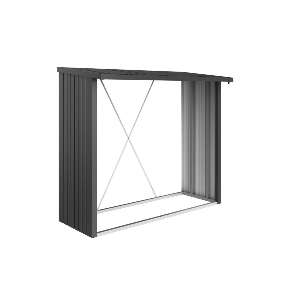 Biohort Brennholzunterstand WoodStock 230 dunkelgrau-metallic