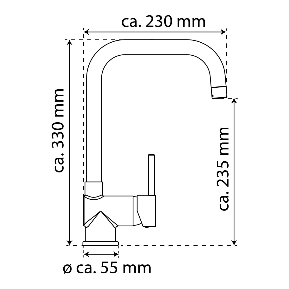 Schütte Niederdruck-Spültischarmatur Futura chrom Bild 4