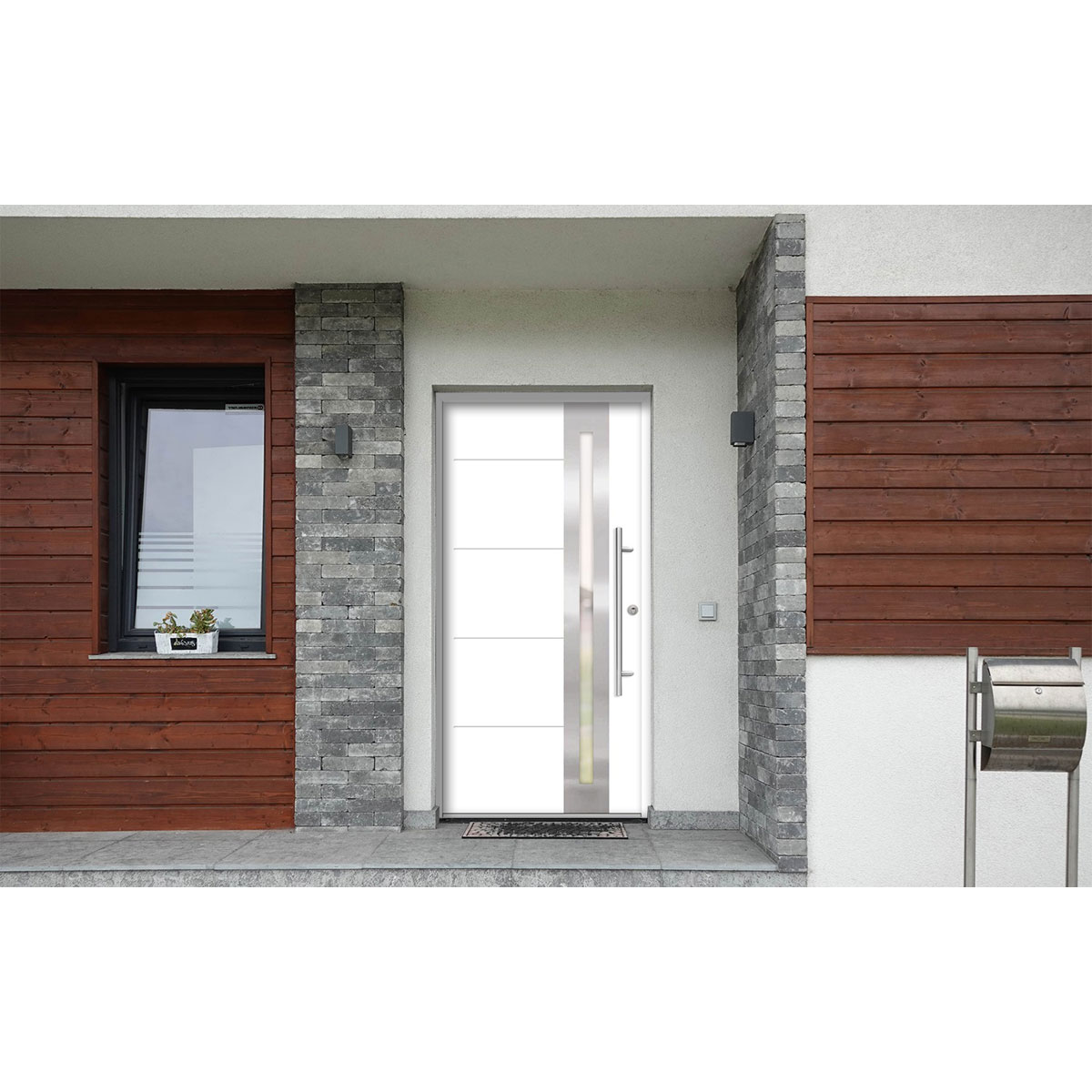 SplenDoor  Premium-Haustür Passivedoor Eksjo RC2 energiesparend einbruchsicher weiss 100 x 200 cm rechts Bild 2