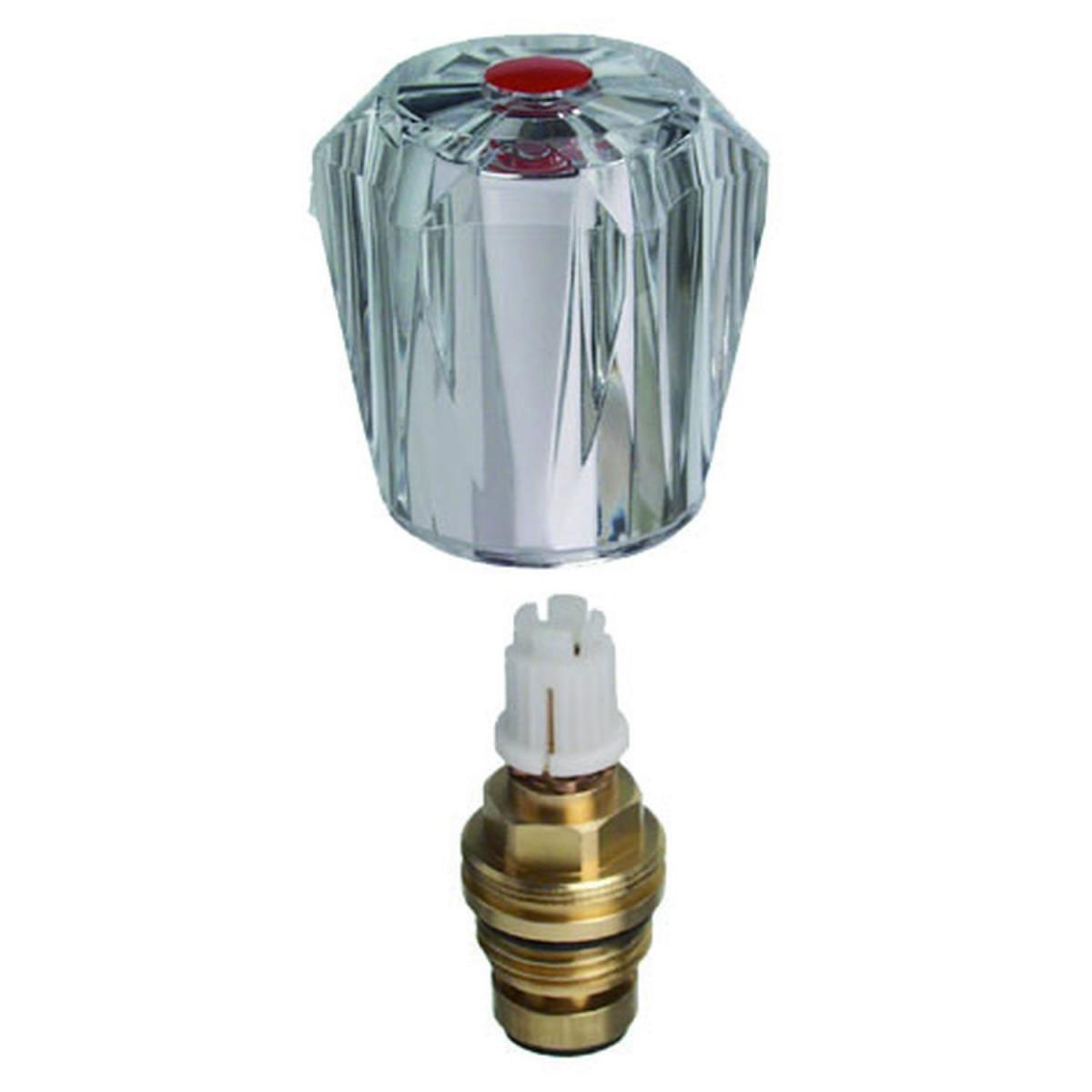 Ventiloberteil Acryl 1/2" uni rot