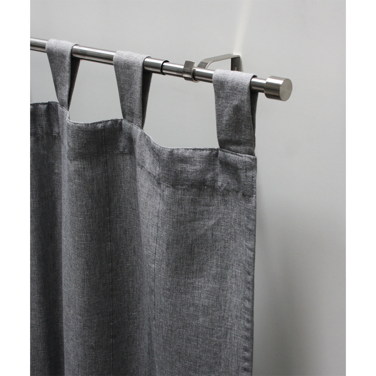 Gardinenstangen Set Kos Cap ausziehbar Durchmesser 16/19 mm 120-210 cm Edelstahl-Optik Bild 2