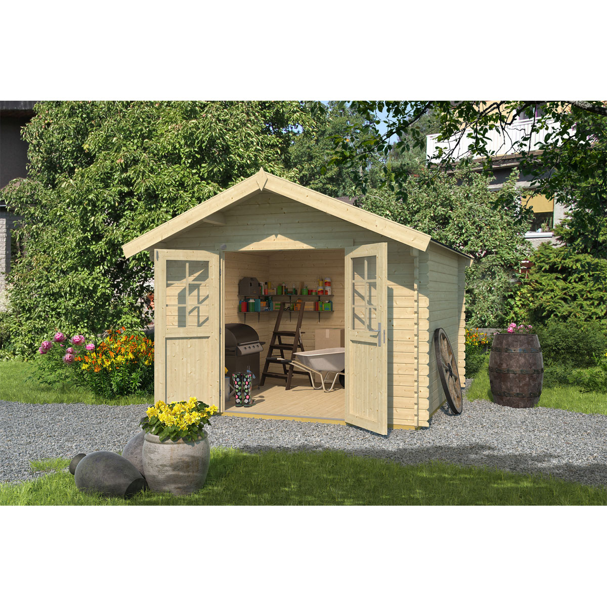 Weka Gartenhaus 209 Größe 3 28 mm 300 x 300 cm Bild 2