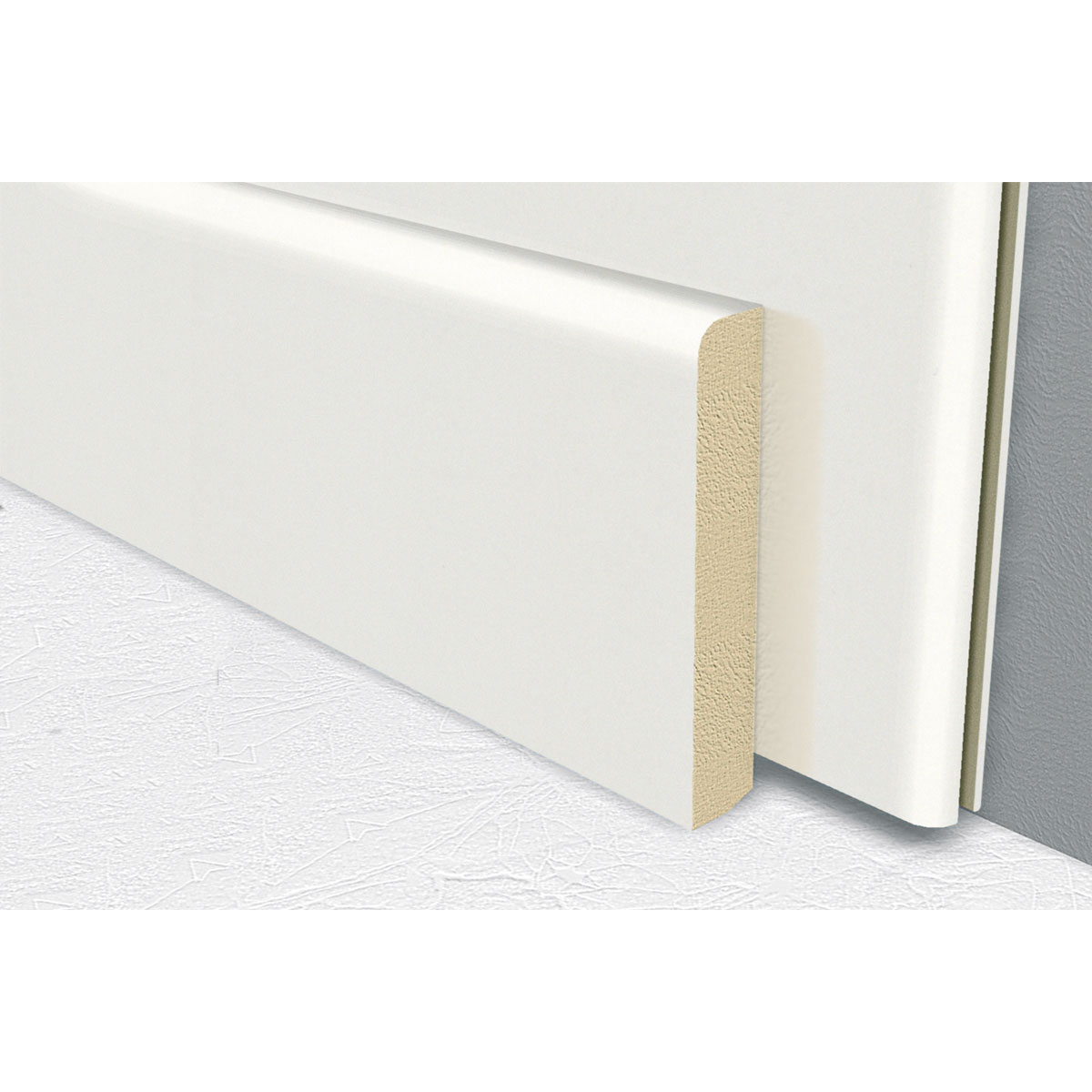 Fußleiste weiß Hochglanz 2,6 m