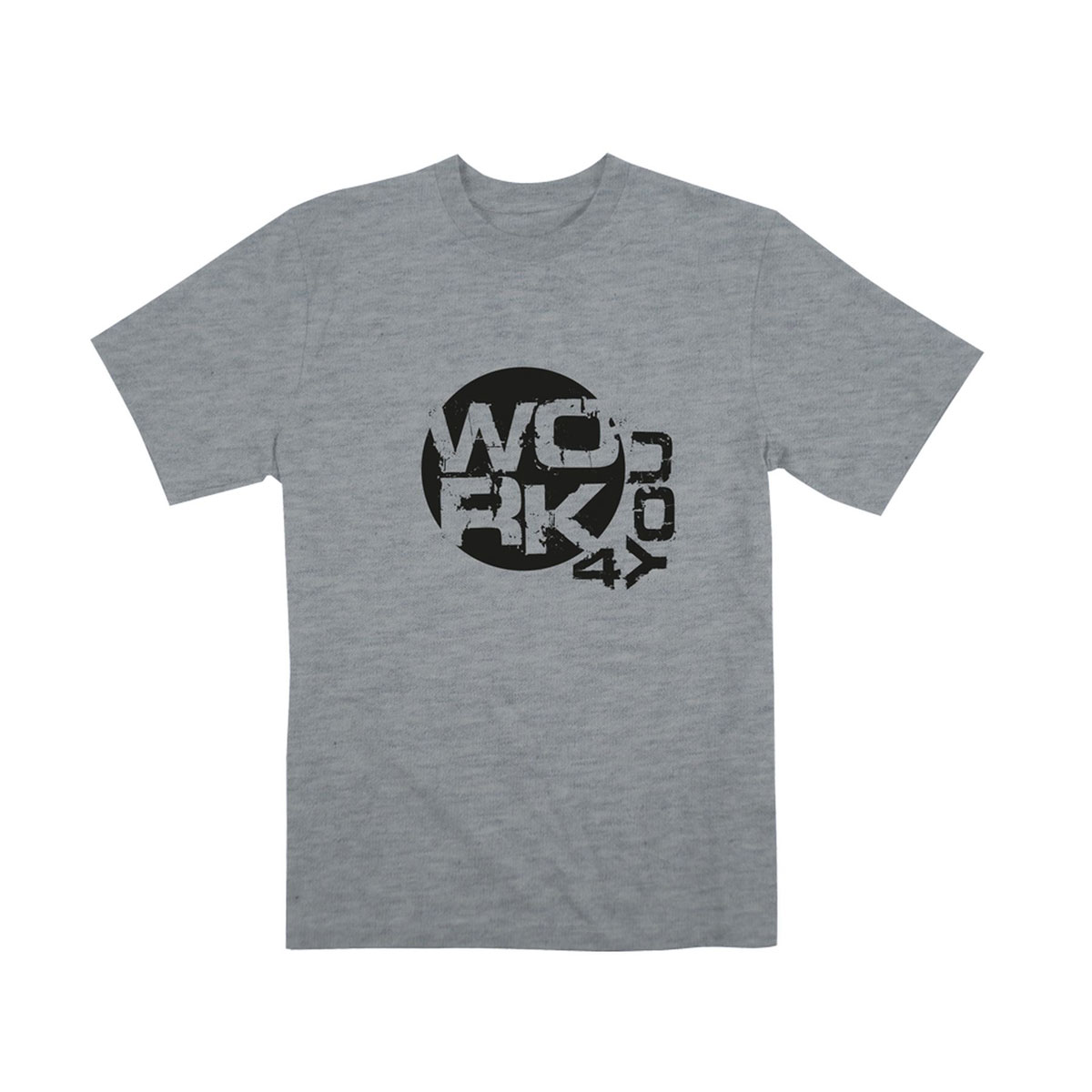 T-Shirt „Work-4-You“, grau-meliert, Gr.M