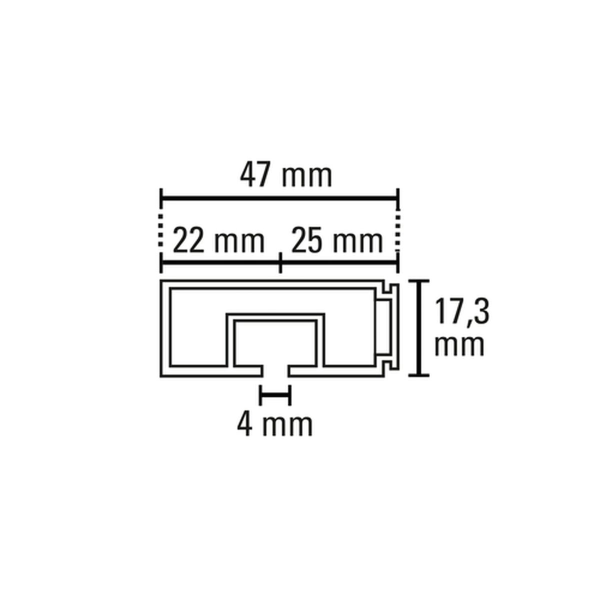 Gardinia Vorhangschiene GE1 150 cm mit Profil für Blendenbefestigung weiß Bild 6