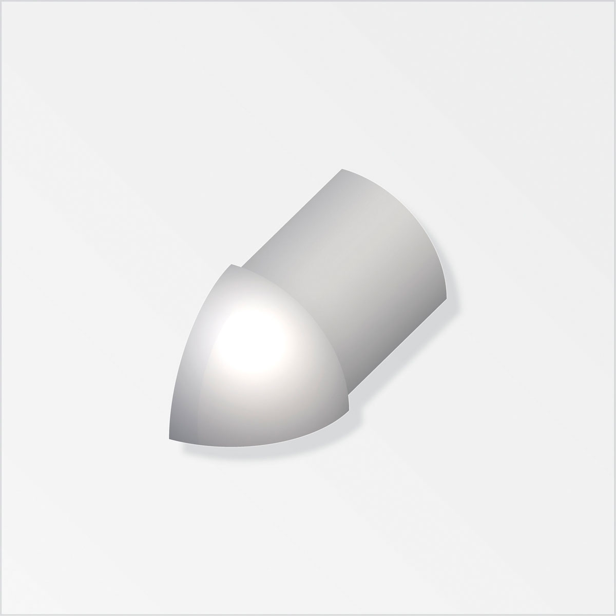 Fundamo Viertelkreis-Außeneck 10 mm Edelstahl