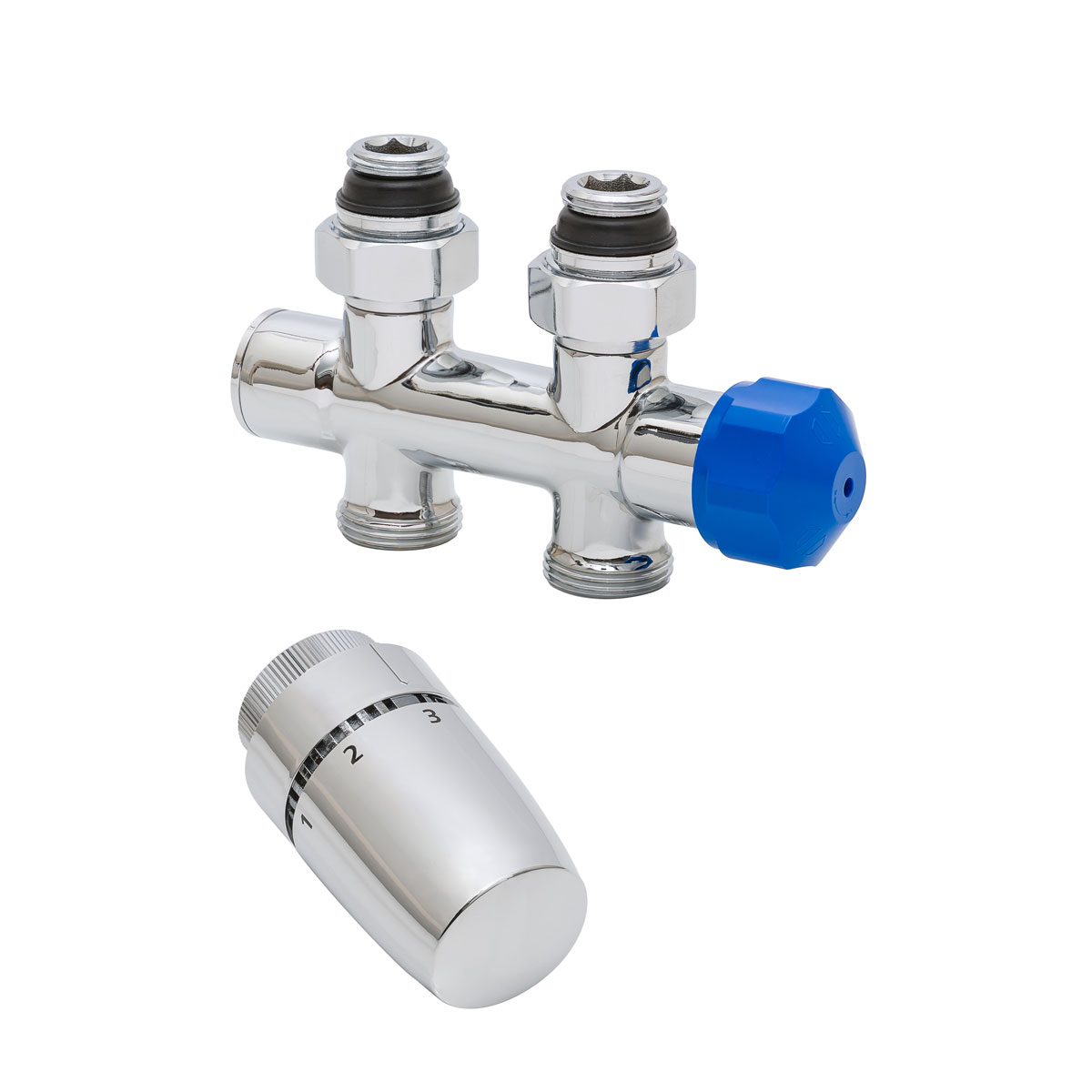 Schulte EP Mittenanschlussgarnitur Set Durchgang verchromt