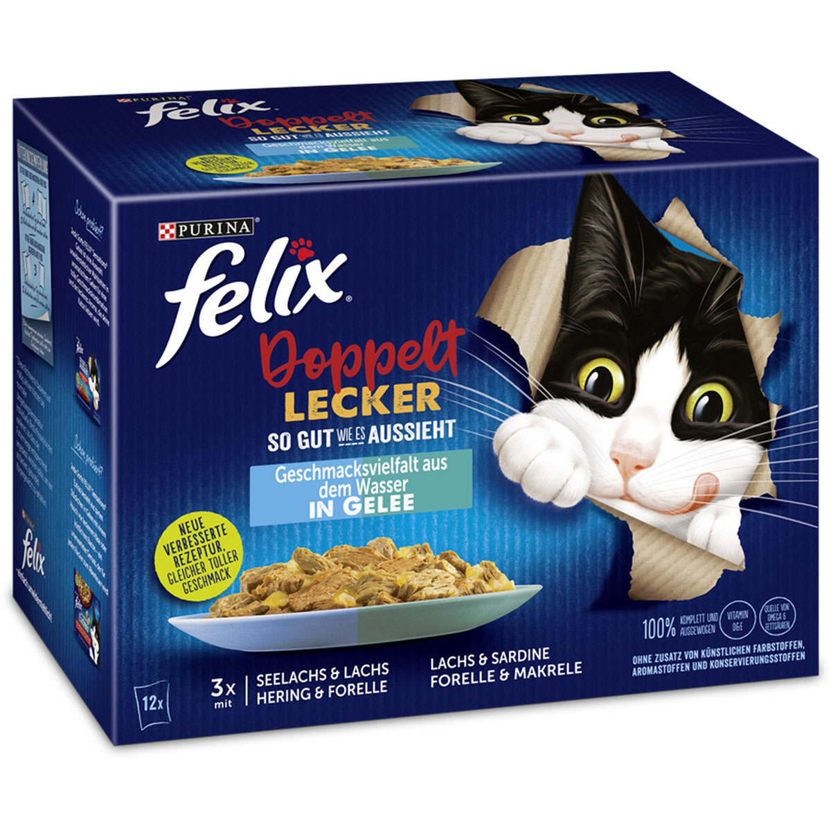 Felix „So gut wie es aussieht“ Doppelt lecker vom Wasser, 12x85g, Portionsbeutel