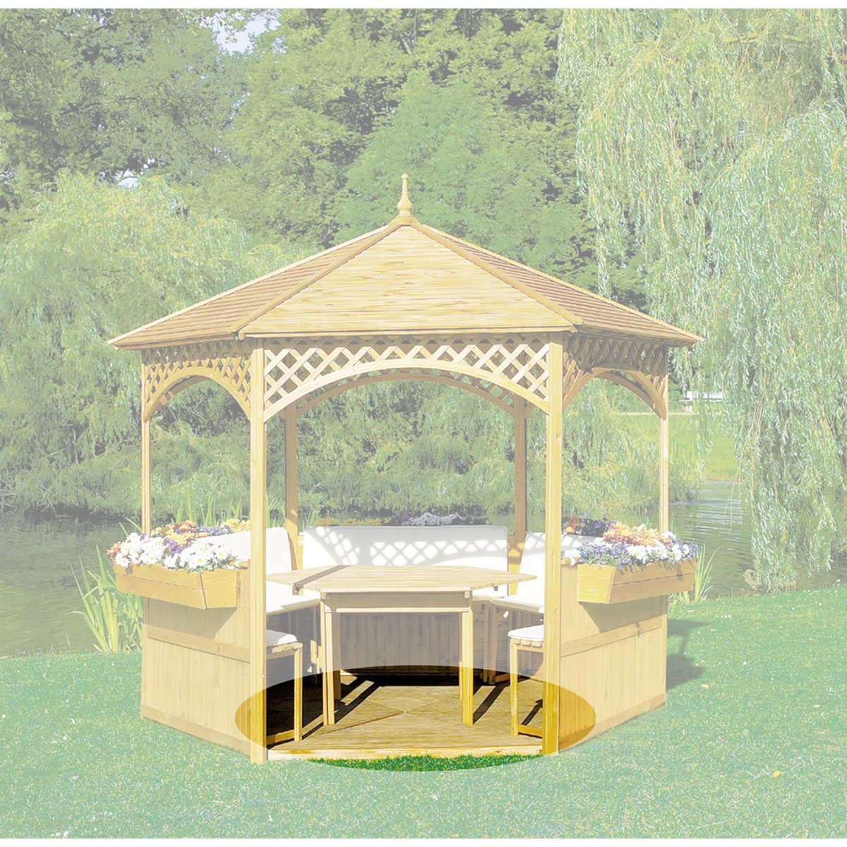 Promadino Holzboden für Pavillon Palma