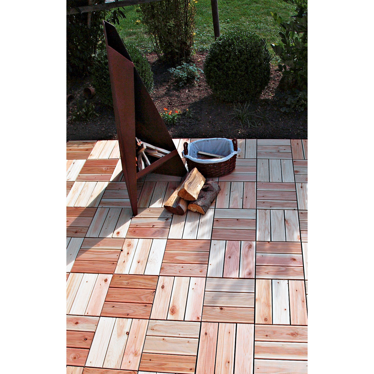 Rettenmeier Holz-Klickfliese Douglasie braun 30 x 30 cm Bild 4