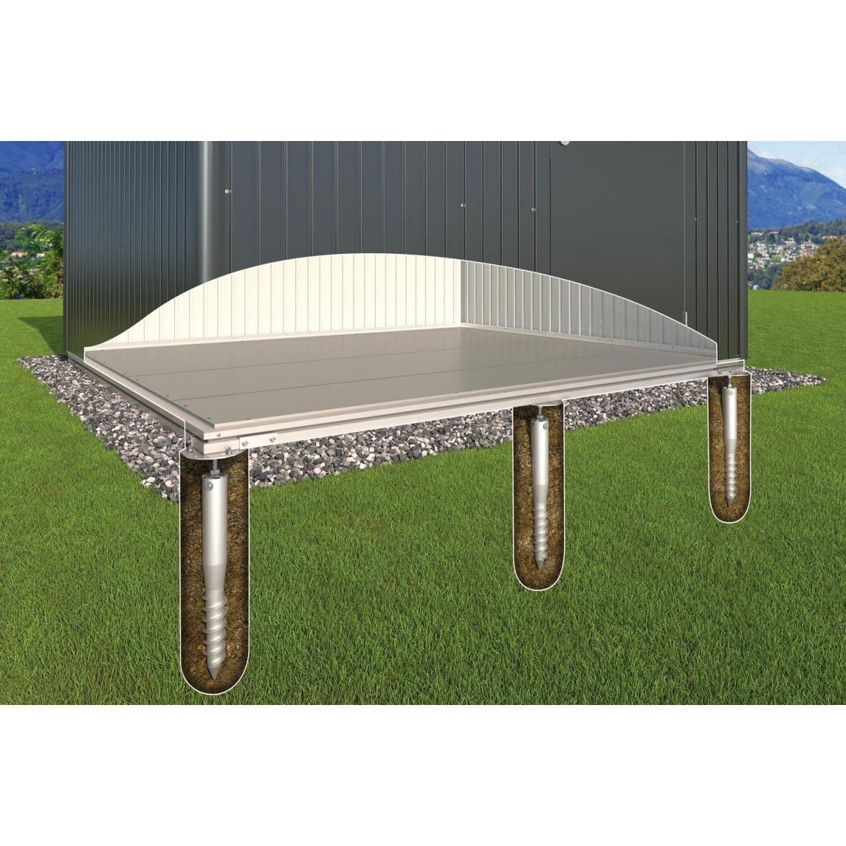 Biohort Erdschrauben-Fundament für HighLine H4 und AvantGarde XL