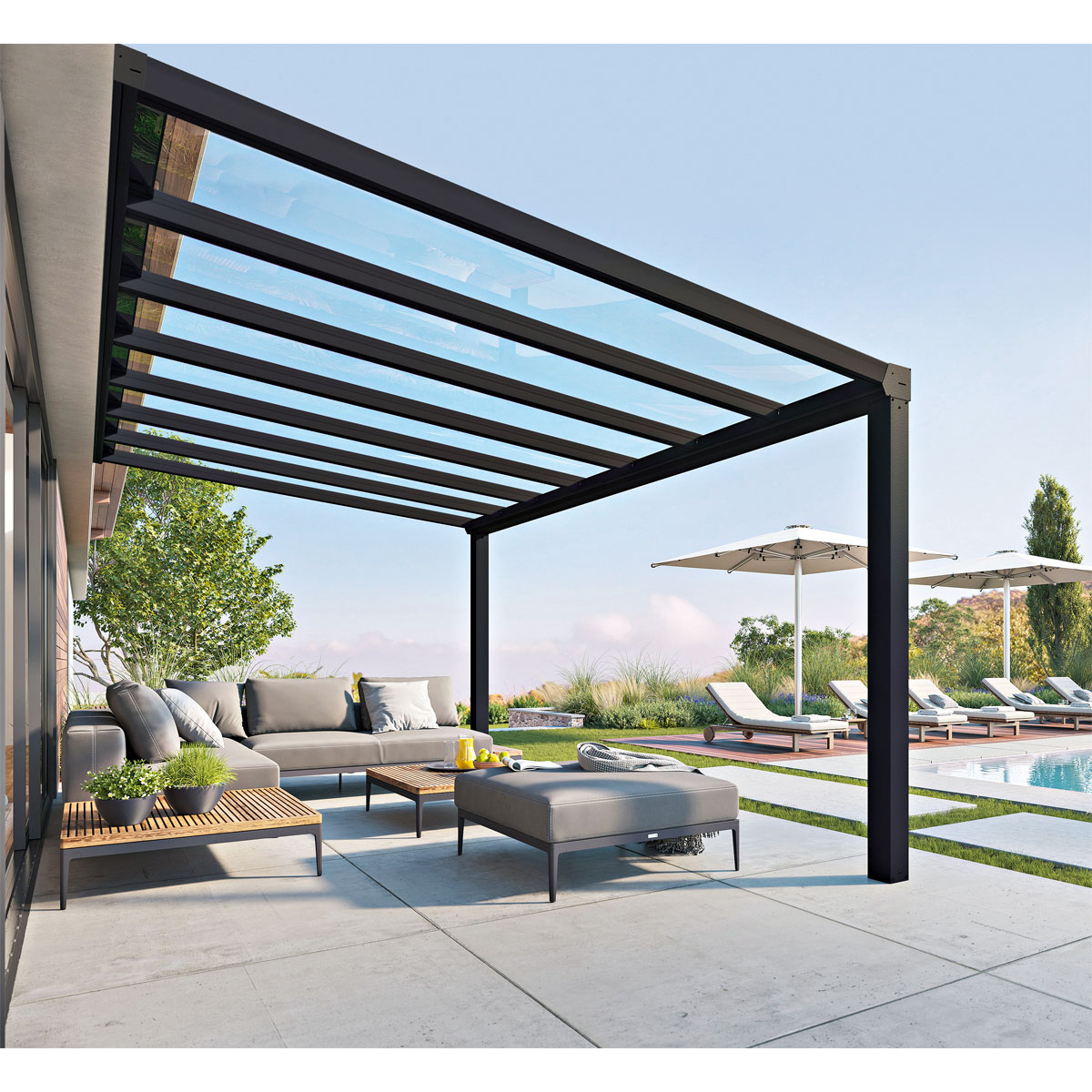 Palram Terrassenüberdachung Stockholm 3,4 x 5,2 m