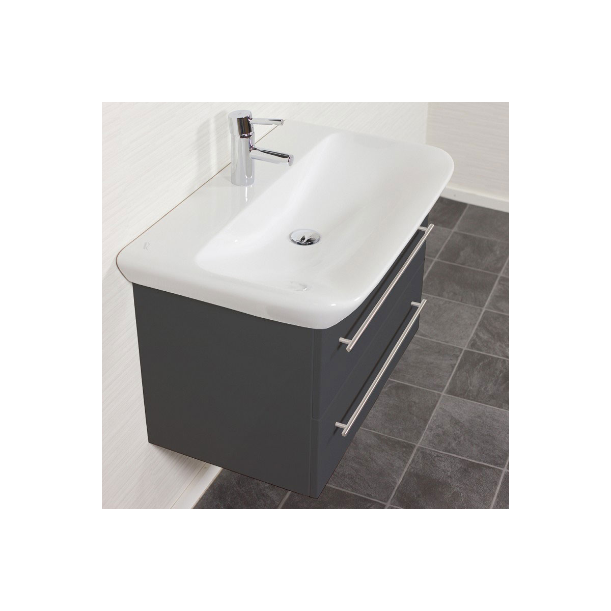 GEBERIT Waschbecken MyDay 80 cm mit passendem Unterschrank 