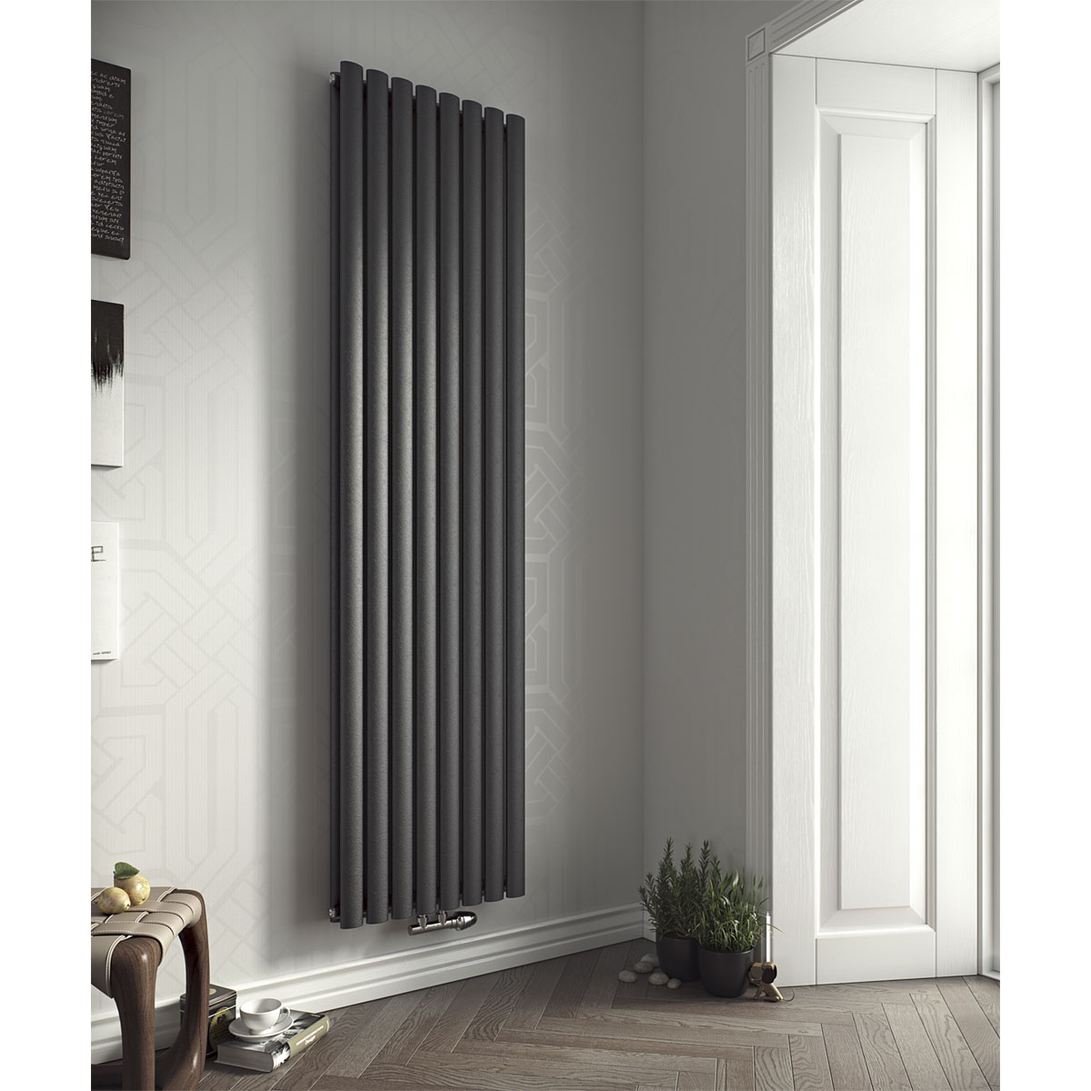 Ximax Raumheizkörper Fortuna Duplex 1800 x 236 mm 694 Watt Mittenanschluss Anthrazit