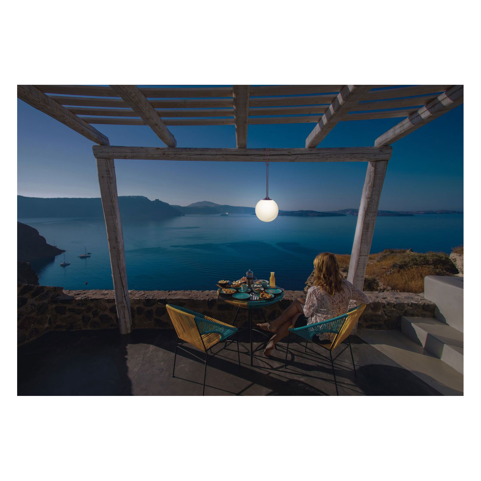 NewGarden Hänge-Kugelleuchte Norai 25 Batterie Bild 2