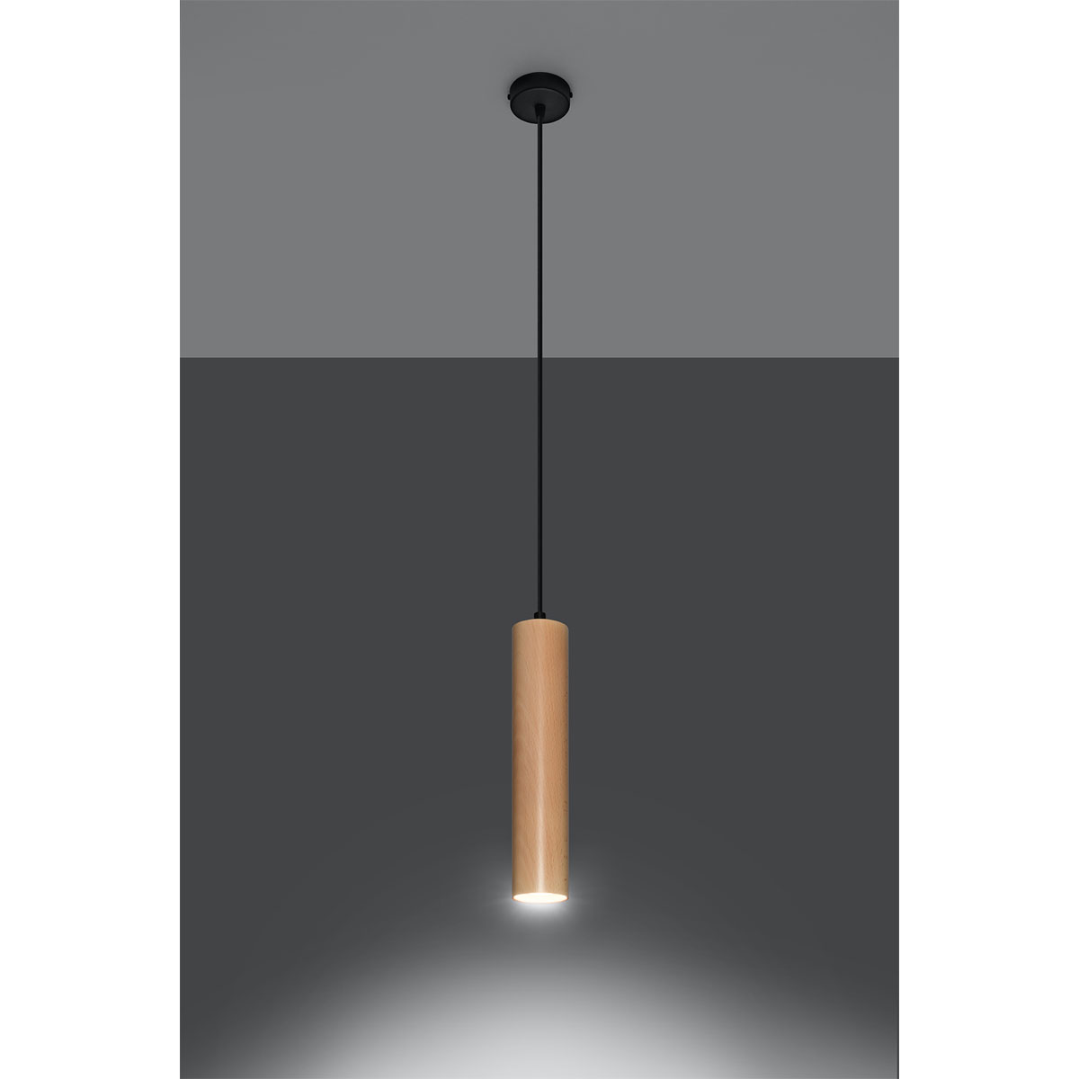 Sollux Lighting Pendelleuchte Lino Holz 1 Spot braun | 1 | K000049536