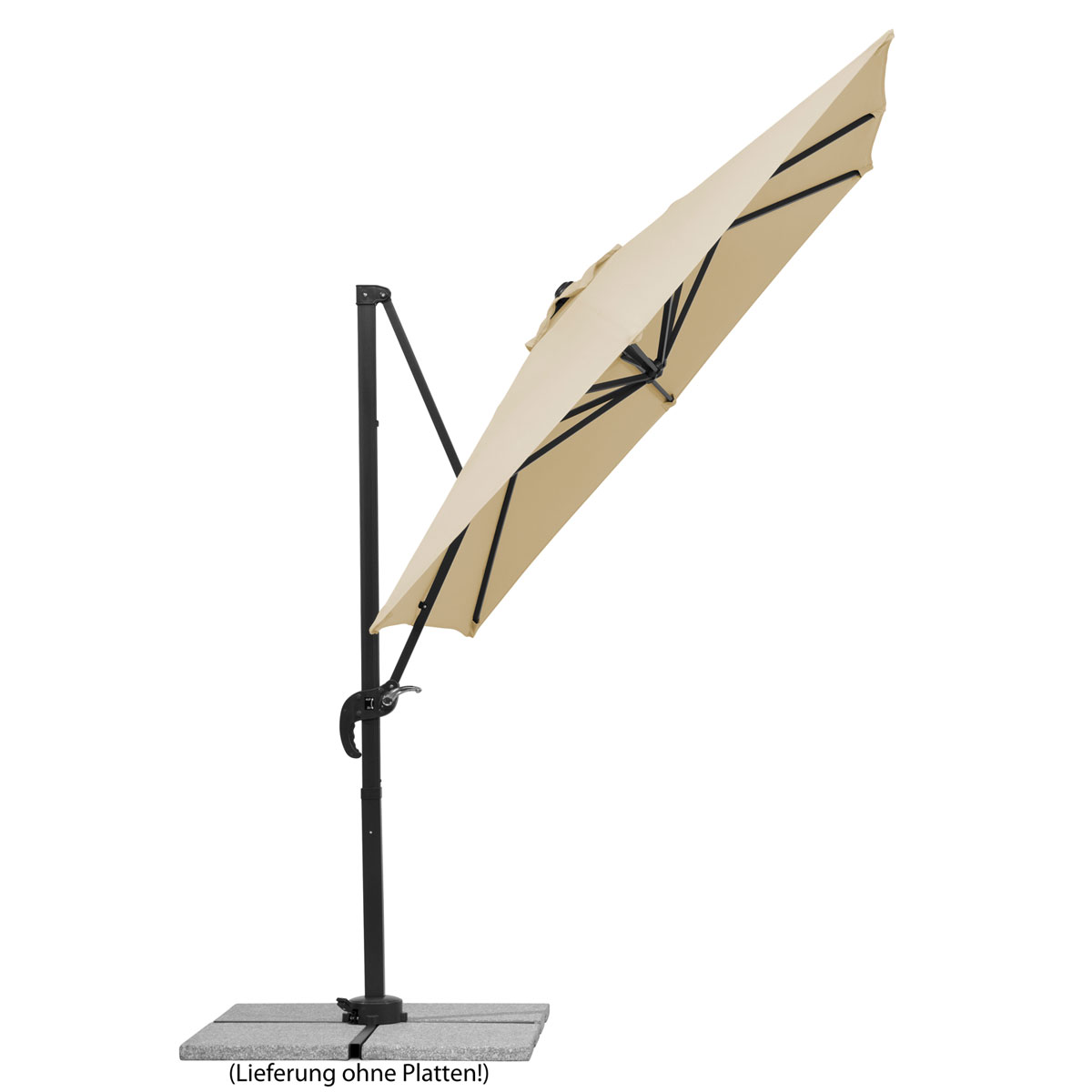 Schneider Schirme Ampelschirm Rhodos Junior 230 x 230 cm natur Bild 2