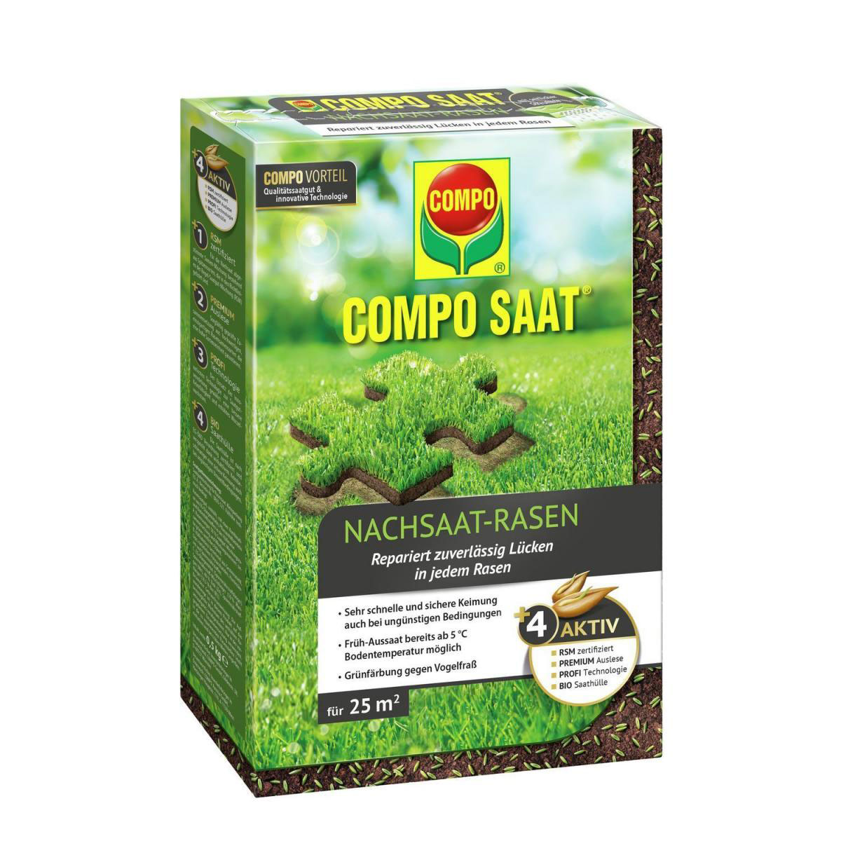 Compo SAAT Nachsaat-Rasen 500 g für 25 m²
