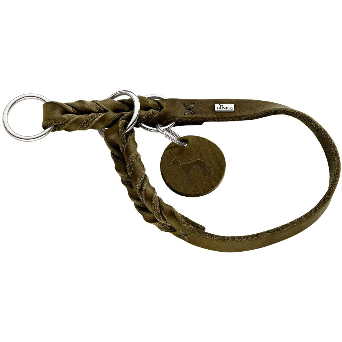Hunter Dressurhalsung Solid Education oliv Größe L-XL