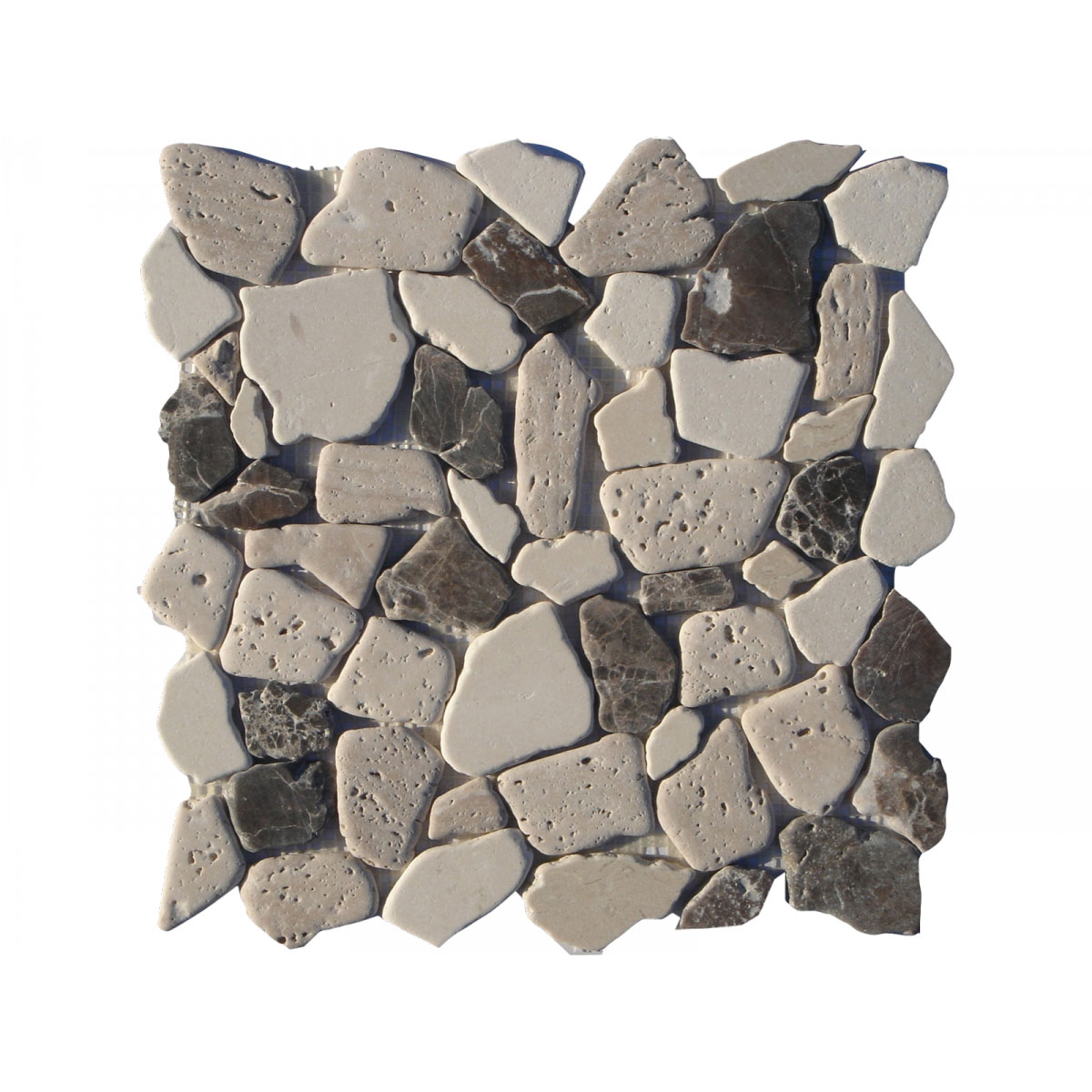 Marmor-Polymosaik Bianc/Travertin/Java