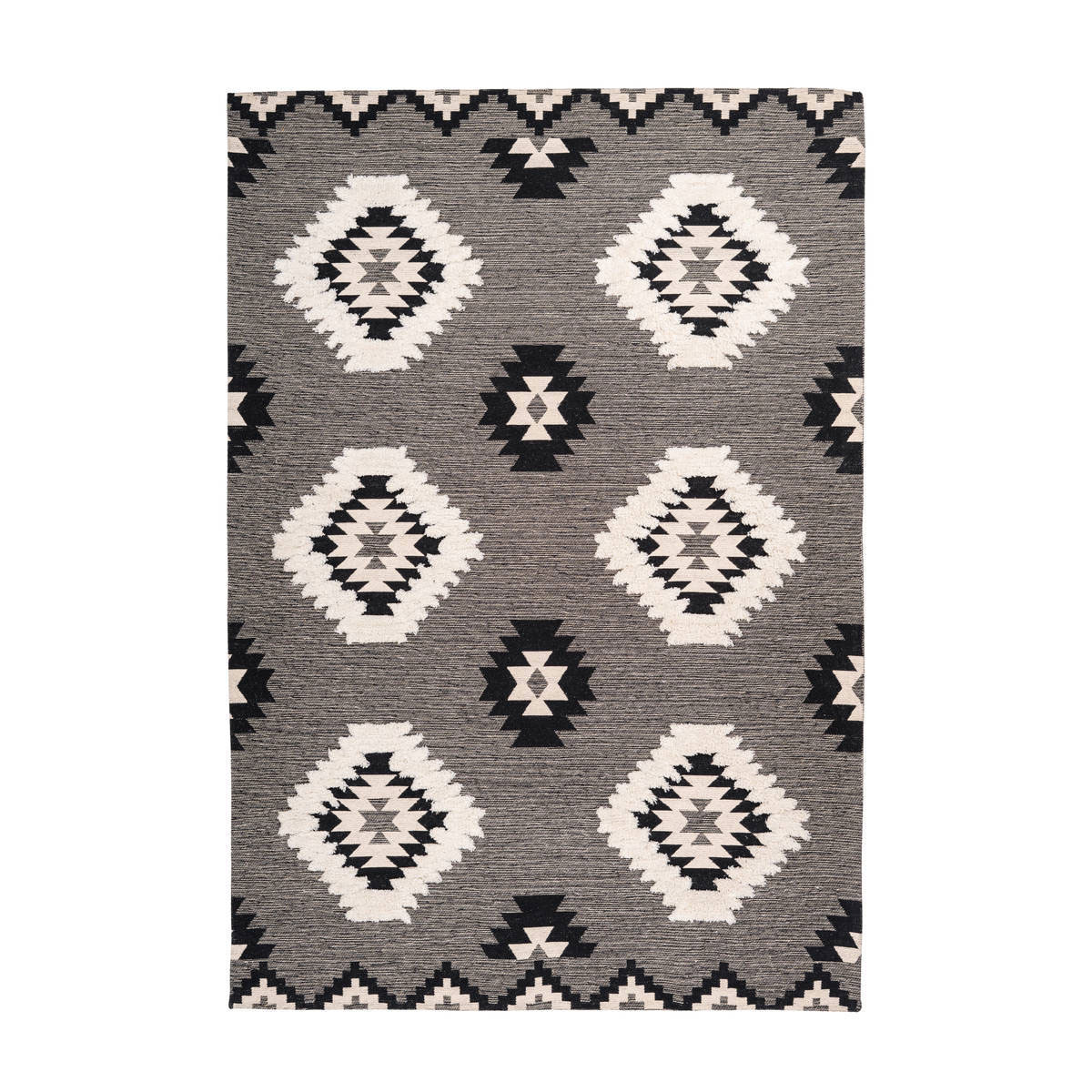 Ethno-Teppich Ethnie 400 grau