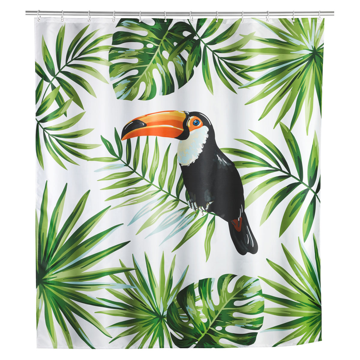 Wenko  Duschvorhang Tucan Textil Polyester 180 x 200 cm waschbar