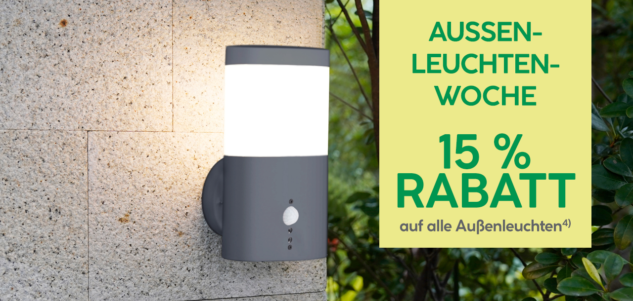 Außenlampen 15% Rabatt Außenlampenwoche Außenlampen 15% Rabatt Außenlampenwoche