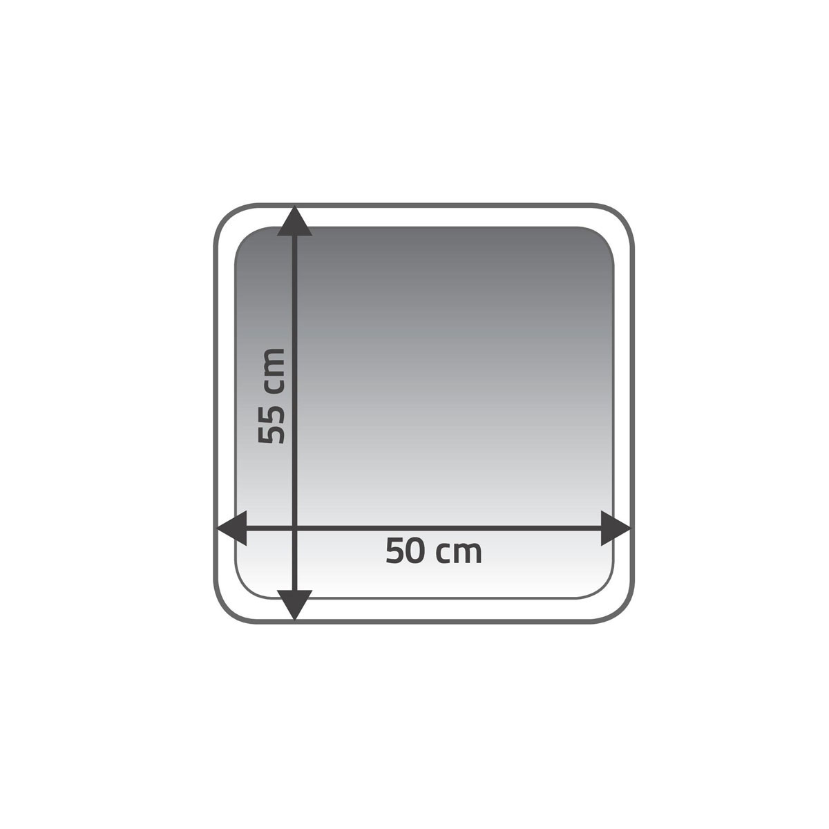 Ridder  Teppich Marmor 55 x 50 cm grau-weiß Polyester-Microfaser Bild 3