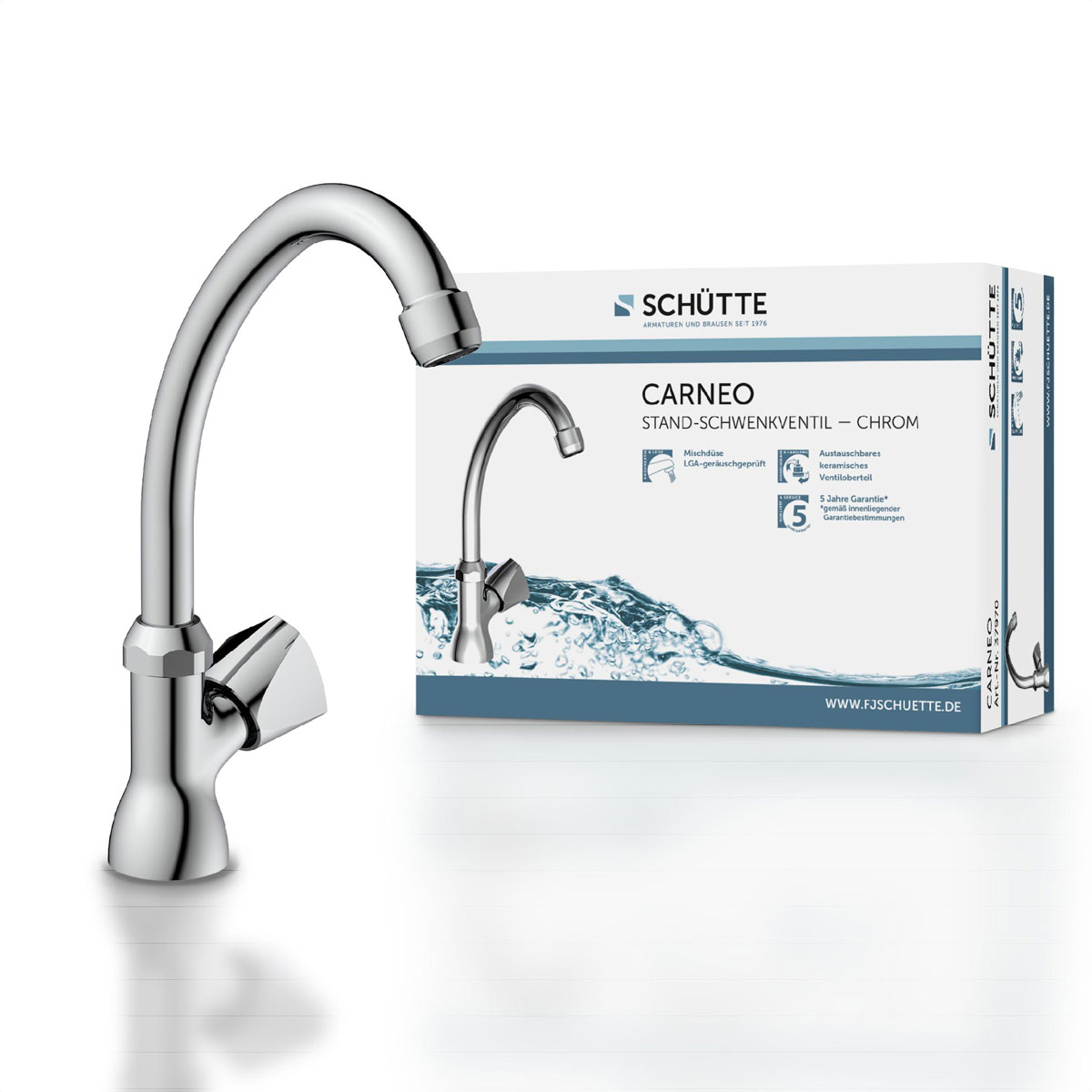 Schütte  Kaltwasser-Schwenkventil „Carneo“ chrom Bild 2
