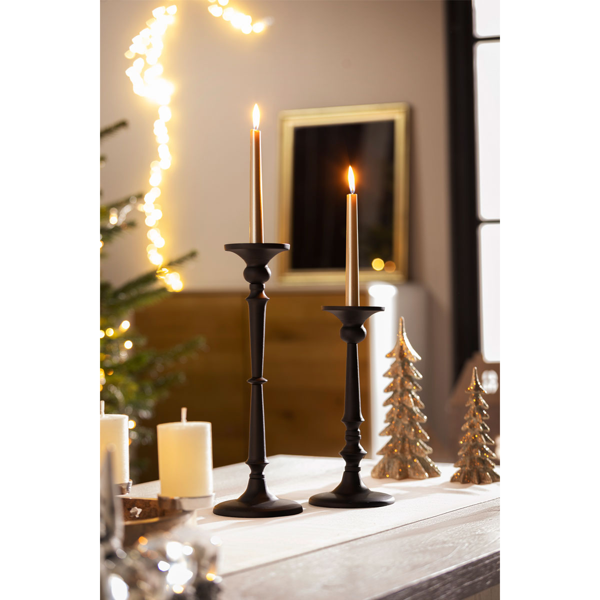 Stabkerze gold 25 cm Bild 2