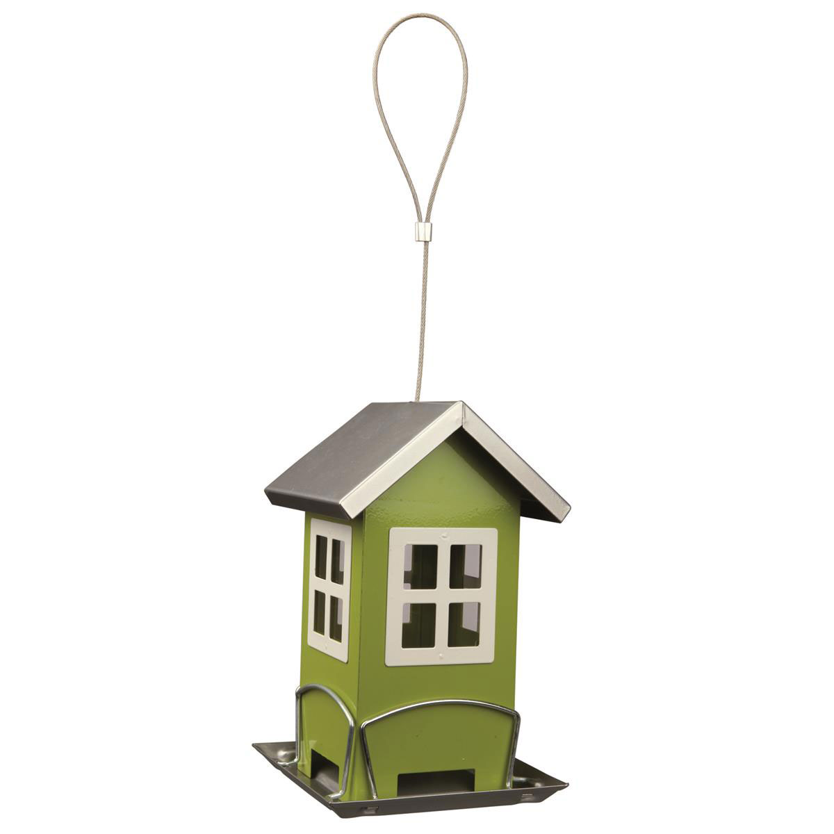 Trixie  Futterhaus 19×20×19 cm grün/silber