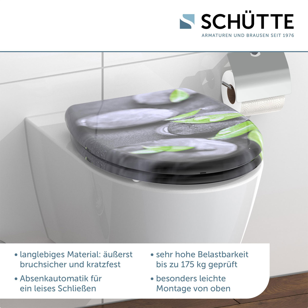 Schütte Duroplast WC-Sitz STONE mit Absenkautomatik und Schnellverschluss Bild 7
